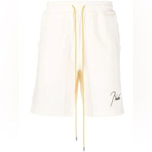RHUDE logo-embroidered track shorts
